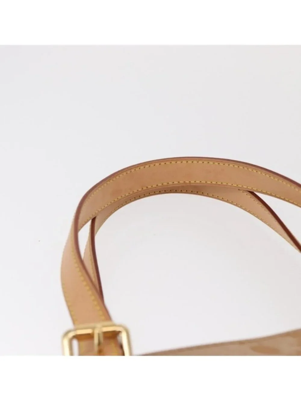 Authentic LOUIS VUITTON Monogram Vernis Brentwood Shoulder Bag Noisette M91511